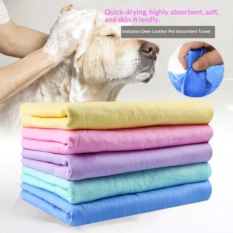 Toalha de Banho para Pets de Secagem Rápida, Ultra Absorvente, de Microfibra PVA para Cães e Gatos, Remoção Rápida de Água para Higiene Doméstica