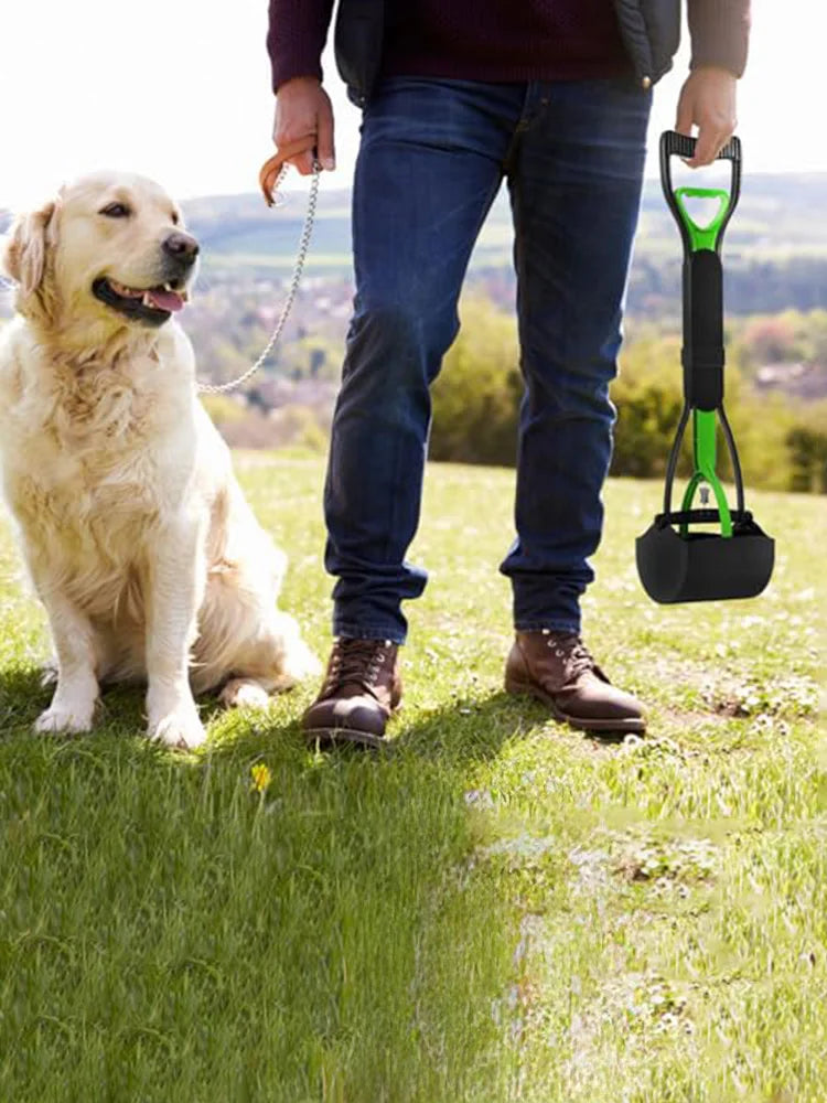 Sanitário para animais de estimação com molas resistentes, materiais de alta qualidade, fácil de usar, remove grama, sujeira, cascalho, fácil de transportar.