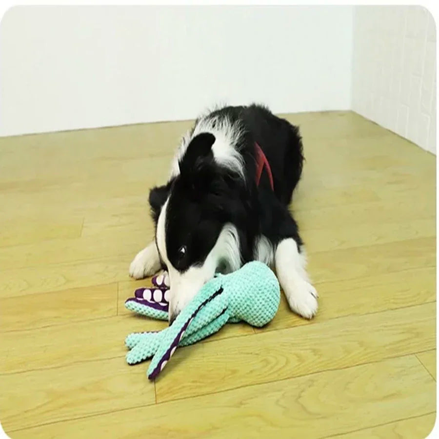 Brinquedo de polvo de pelúcia para animais de estimação, som interativo, anti-demolição, casa, cachorro grande e pequeno, companheiro de tédio, brinquedo para cães
