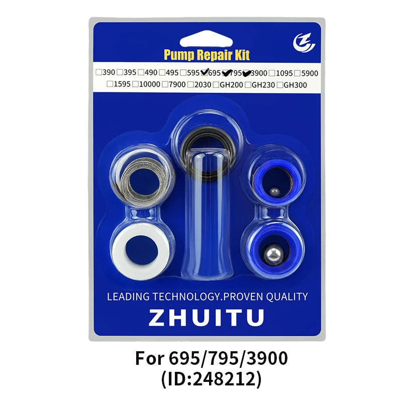 Kit de reparo de bomba de pulverizadores mal ventilados 244194 / 248212 / 287835 / 248213 / 246341   Haste do êmbolo da bomba do filtro da junta de vedação 395 695 960 833 1095