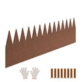 Pre-Rust Metal Landscape Edging 6 Packs 40 X 6 Weather Resistant Steel Garden Border Bendable Garden Tools