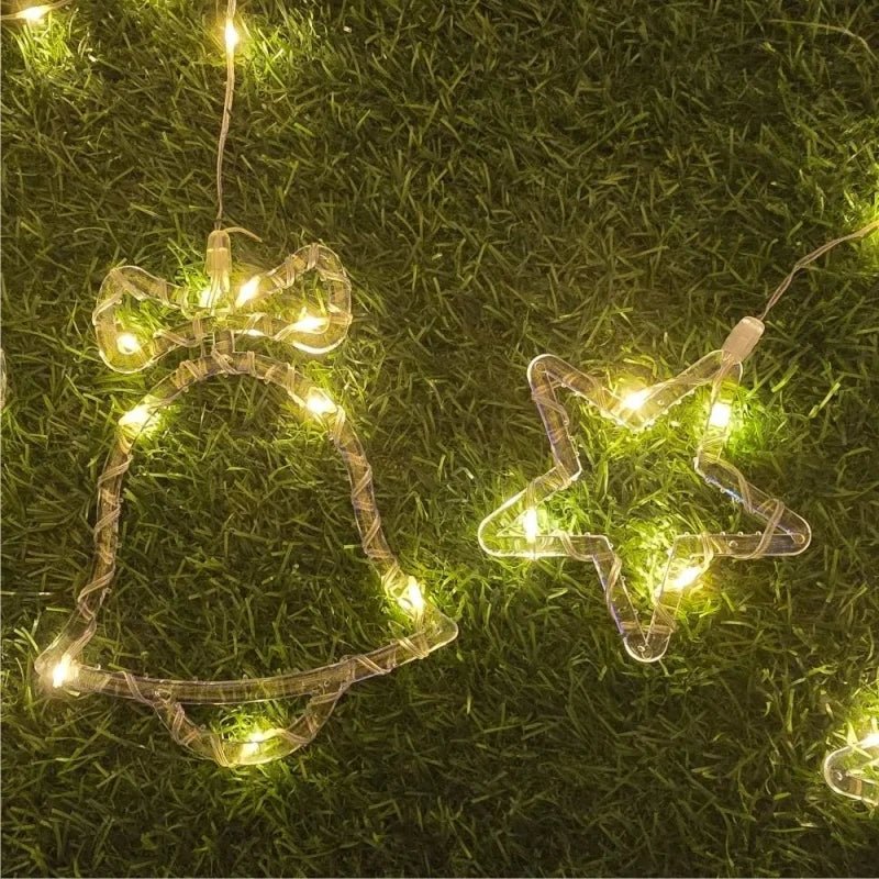 Cortina de Luzes de Natal, Luzes de Fada, 3M, Alimentação USB, Controle Remoto, 8 Modos, Decorações LED para Janelas de Casa