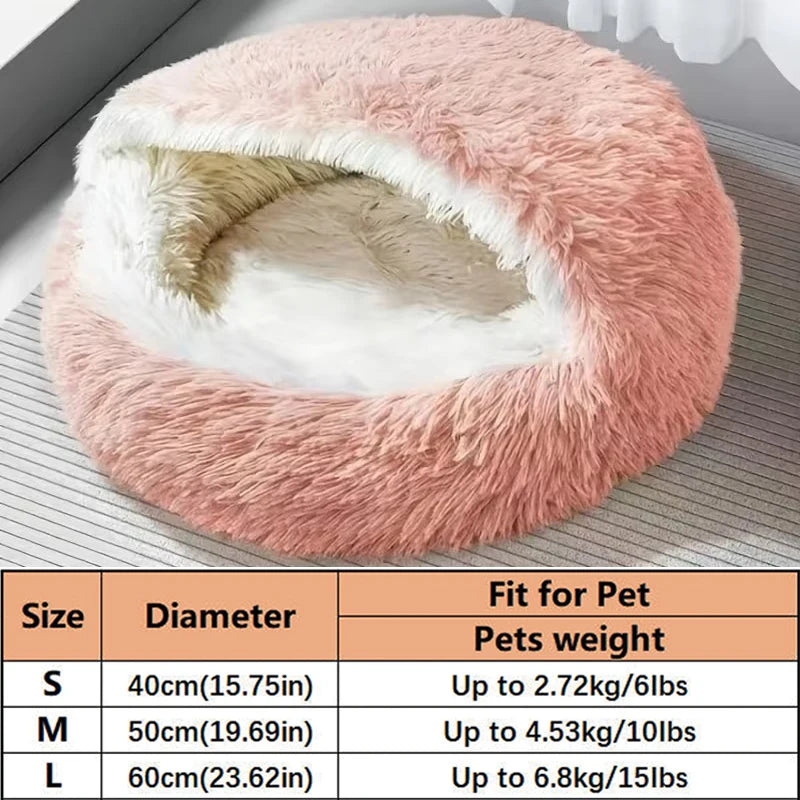 Camas aconchegantes para gatos, colchão para cães, cama quente e macia de pelúcia para animais de estimação, em formato de concha, semi-fechada, ninhos para dormir para gatos, para cães pequenos e gatinhos