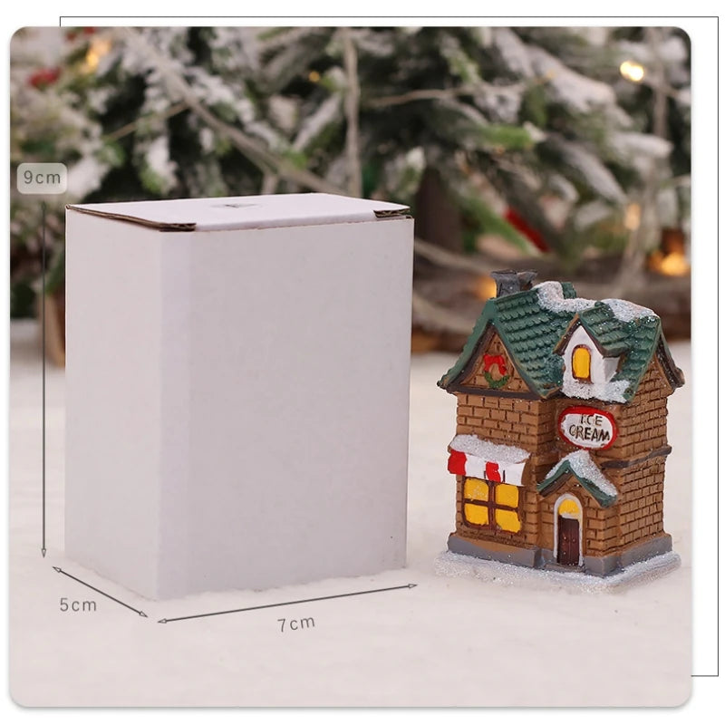 Casa de natal decorações de luz para casa ornamentos crianças presente natal ano novo 2025 navidad decoração quarto luz da noite com bateria