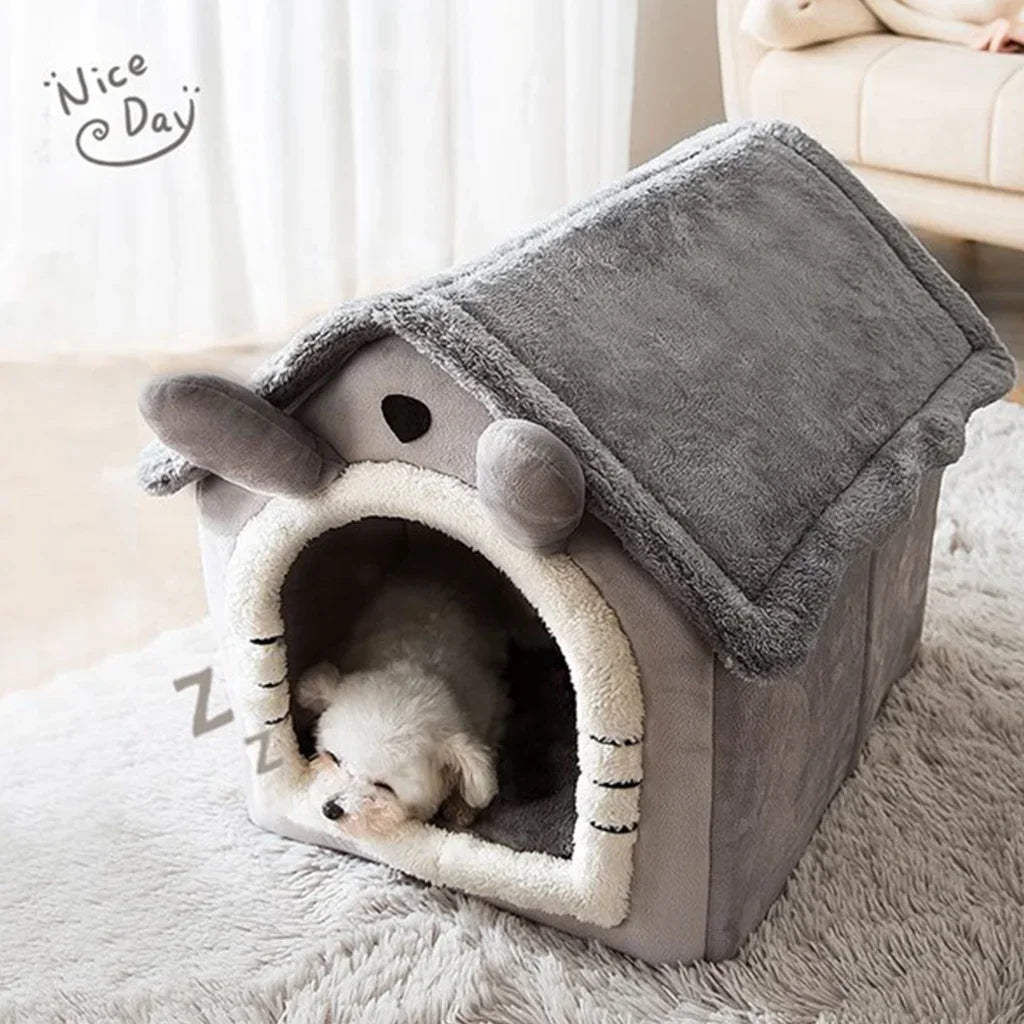 Casas dobráveis para cães e gatos pequenos e médios, colchões, produtos para animais de estimação, cestos para cachorros, canil de inverno