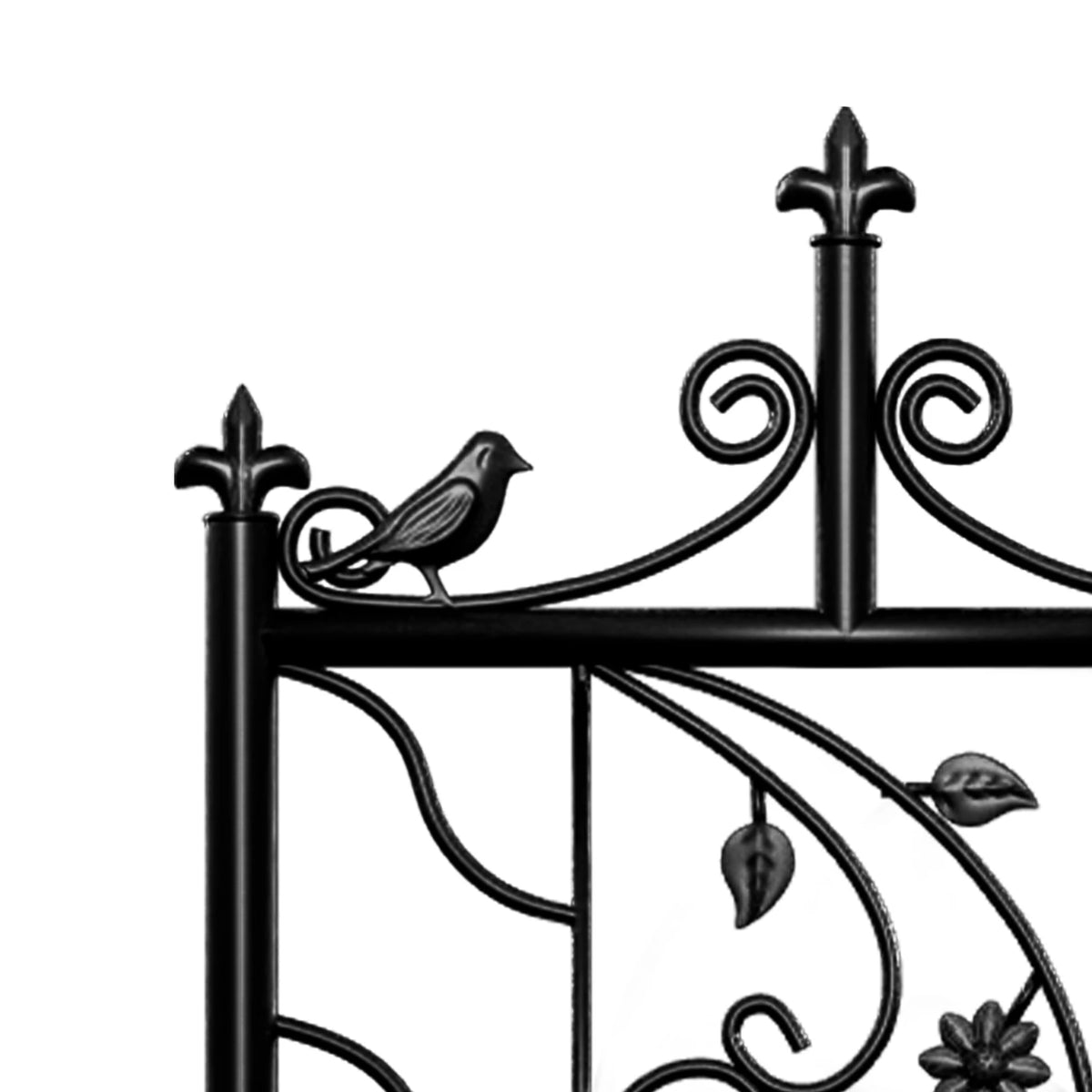 Treliça de jardim decorativa de 71 polegadas, cerca de metal alta para exterior, painel de treliça preta, decoração de canto para quintal, planta de escalada, flor