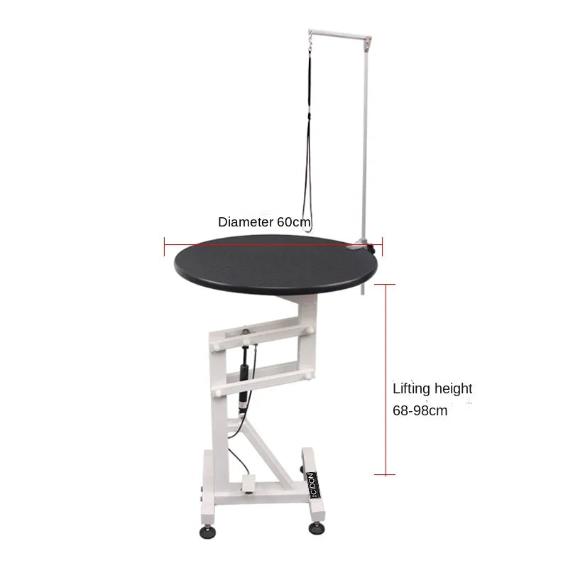 Cães de pelúcia para animais de estimação e gatos, modelagem de beleza, levantamento pneumático, mesa redonda rotativa, mesa de beleza, mesa cosmética
