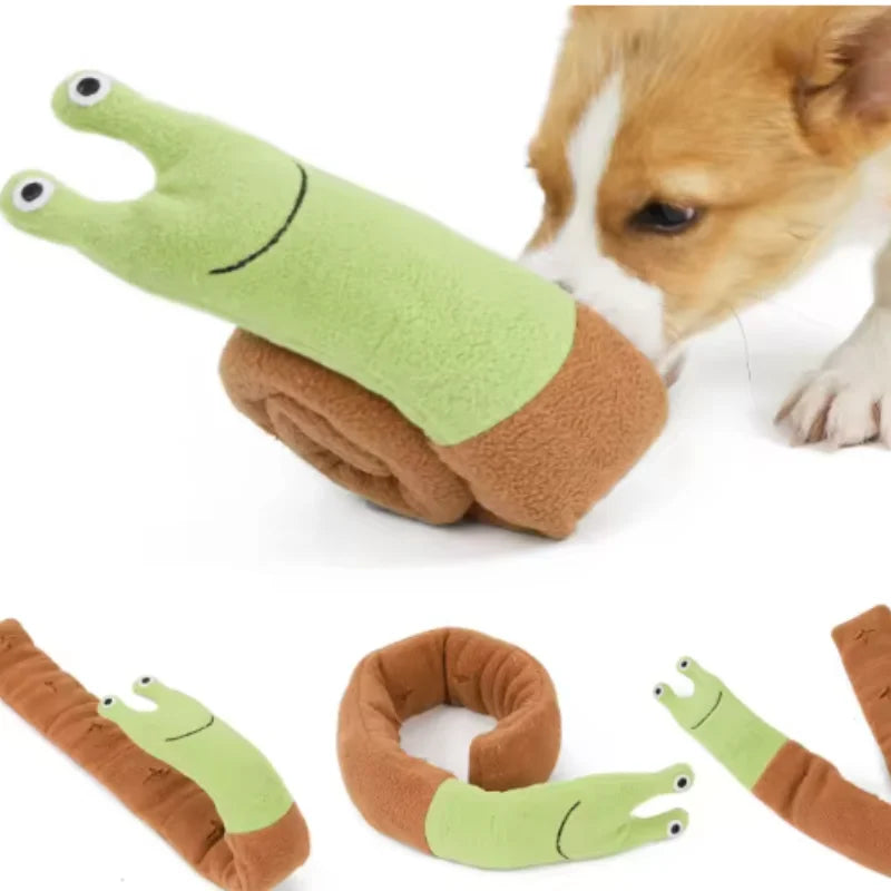 Brinquedos para animais de estimação em forma de caracol para cães e gatos, quebra-cabeças de treinamento para ocultar odores, tapetes divertidos para cheirar, jogo interativo para gatos e cães