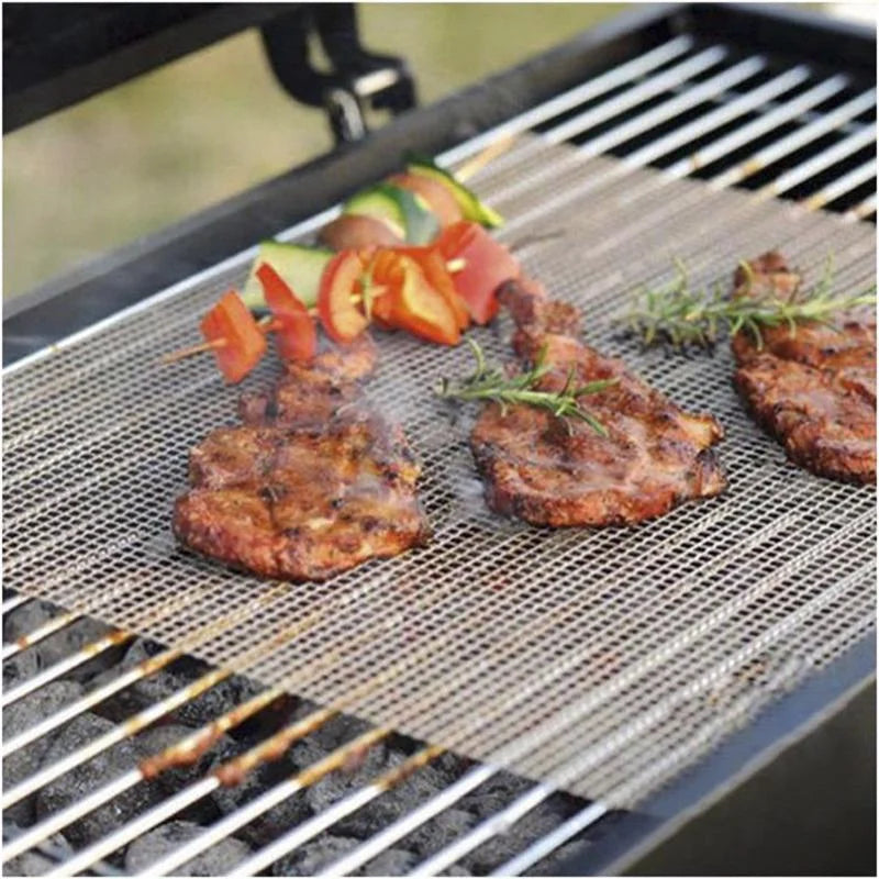 Tapete de Grelha para Churrasco ao Ar Livre JJYY, Tapete de Grelha Antiaderente e Resistente a Altas Temperaturas, Tapete para Churrasco