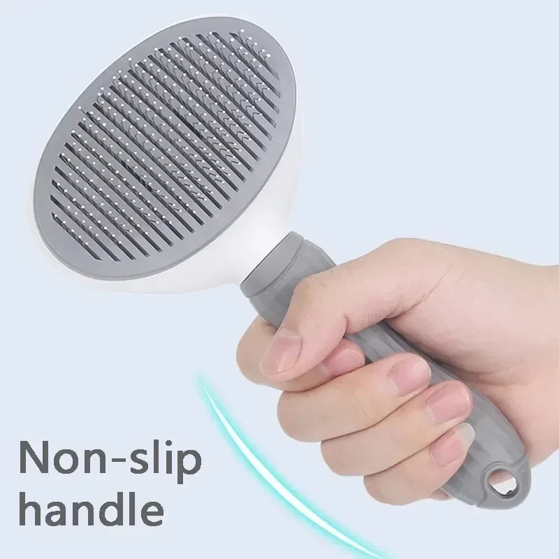 Escova para cães e gatos, pente autolimpante para remoção de pelos de animais de estimação, ferramentas para limpeza de cães e gatos, acessórios para cães