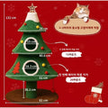 Torre Grande de Árvore de Natal com Cama em Forma de Caverna, Poste Arranhador de Sisal, Brinquedo para Todas as Estações