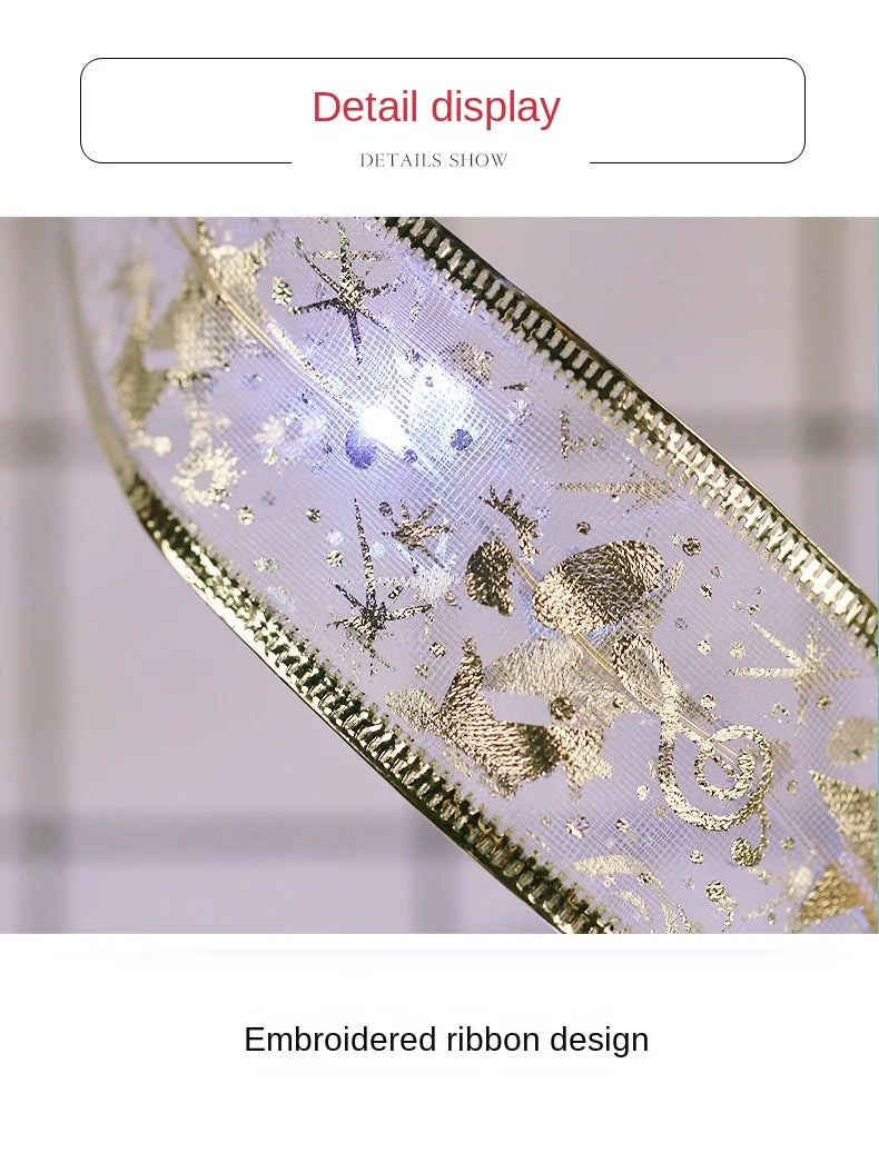 Decoração de natal fita luzes de fadas ornamento da árvore de natal luzes da corda de natal navida natal decoração de ano novo 2025