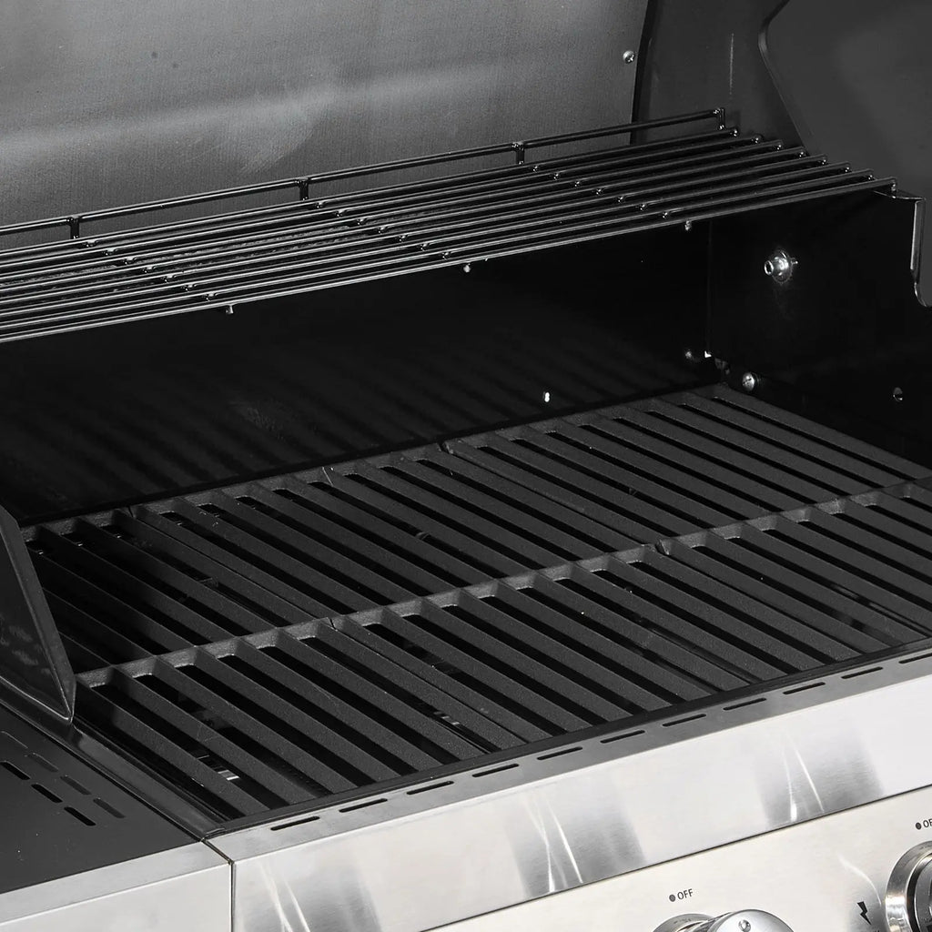 Propane Gas Grill with 4 Burners 425 SQ.In Grilling Area Carbon Steel Enamel Grates 52,000 BTU for Outdoor Backyards