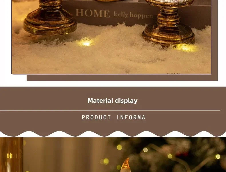 Natal led vela globo de neve luzes nevando floco de neve lâmpadas decorativas presentes criativos do feriado para decoração de natal