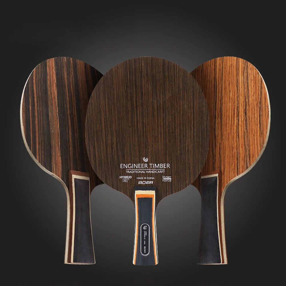 1PC Table Tennis Blade Ebony Dalbergia Ping Pong Racket Base 5-Ply 6.2mm Table Tennis Paddle Board Bat Racquet Long Handle