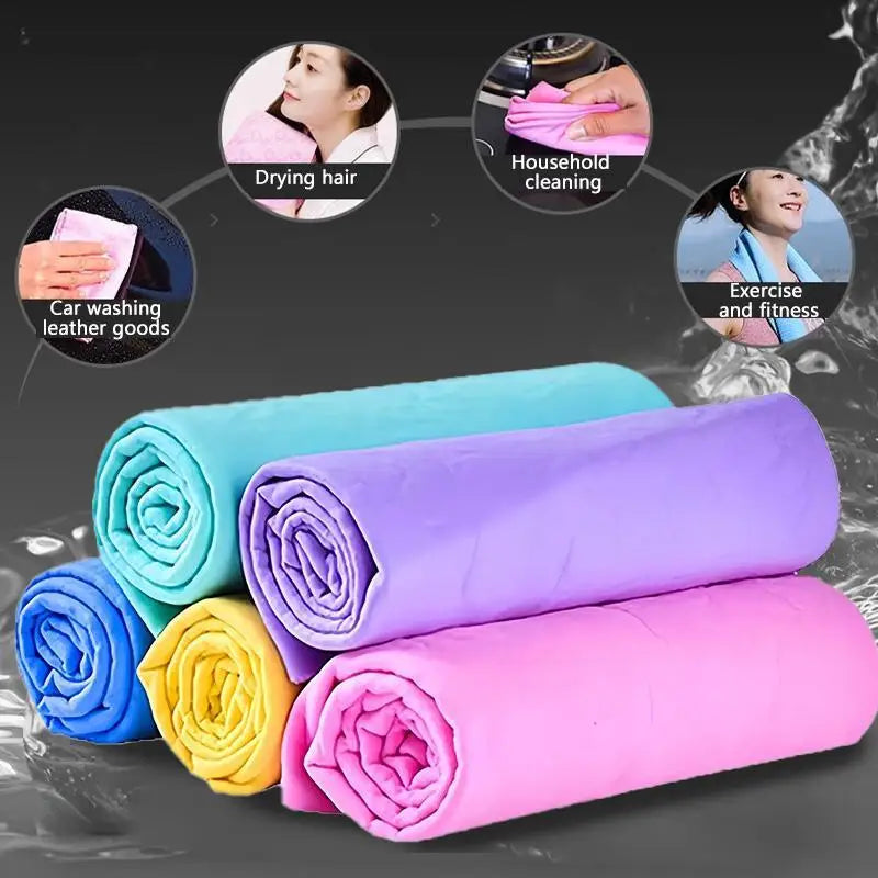Toalha de Banho para Pets de Secagem Rápida, Ultra Absorvente, de Microfibra PVA para Cães e Gatos, Remoção Rápida de Água para Higiene Doméstica