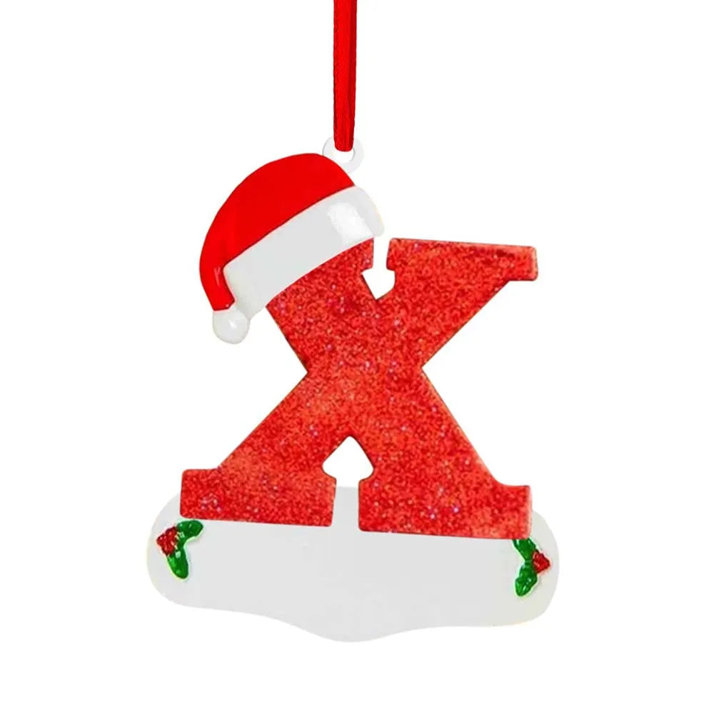 Personalize Decoração De Natal, 26 Letras, Pingente para Árvore De Natal Decor,DIY Nome Ornamento