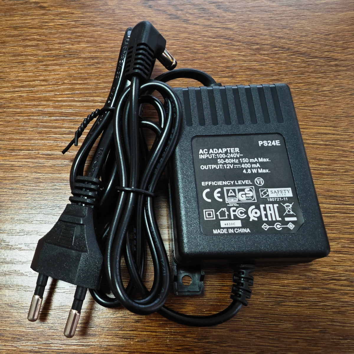 PS24E Output 12V 400mA 2m Length Power Supply Charger For Shure Wireless Microphone Adapter EU Plug AC 100-240V