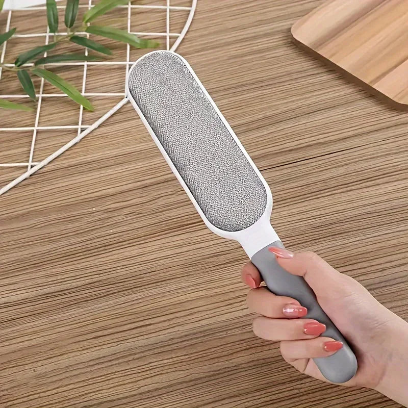 Removedor de pêlos de animais de estimação de dupla face, escova de fiapos pegajosa eletrostática manual, para gato, roupas, sofá, móveis, limpeza de carpetes