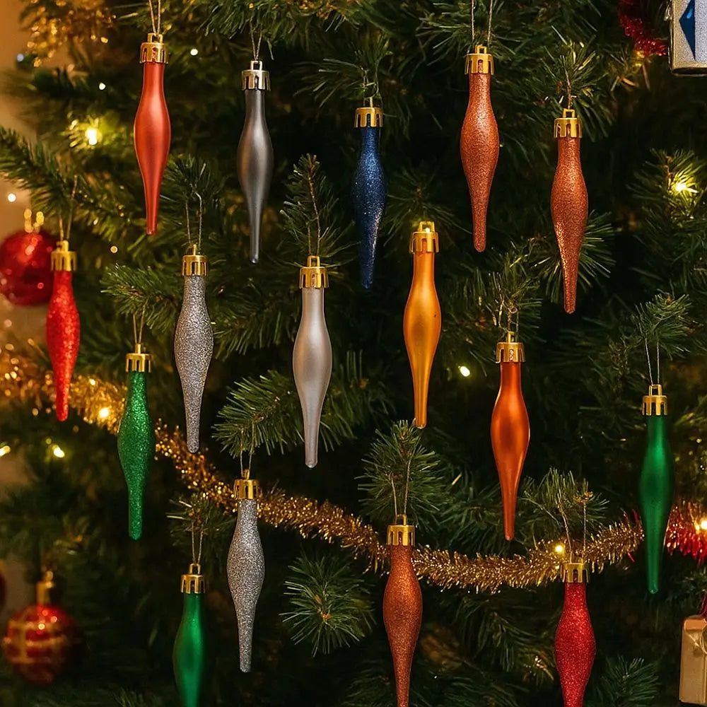 8 pçs 9cm pingentes de bola de natal em forma de doces galvanizado natal pendurado sorvete plástico feliz natal decoração