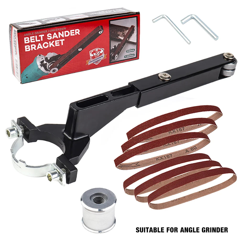 Moedor Mini lixadeira, polidor sem fio portátil doméstico, M10-M14 Acessórios de lixadeira de correia de modificação de moedor de ângulo multifuncional, ferramentas de moagem, adequado para moedor de ângulo elétrico