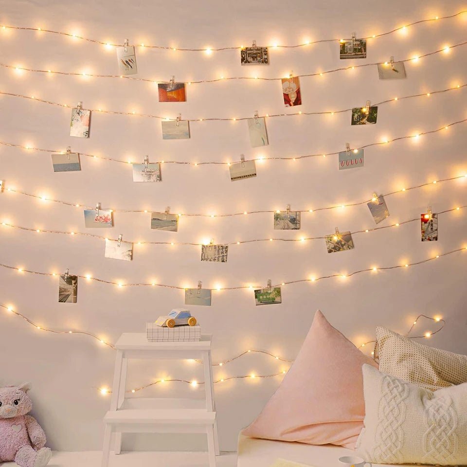 LED String Lights Photo Clip USB Bateria Operado Guirlanda Fada Lâmpada Decoração De Natal Feriado Festa De Casamento Xmas Iluminação
