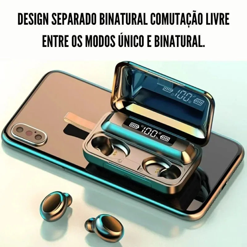 TWS Wireless Earphones Bluetooth Noise-Canceling Earbuds Stereo Headphones LED Display Sports Headset With Mic