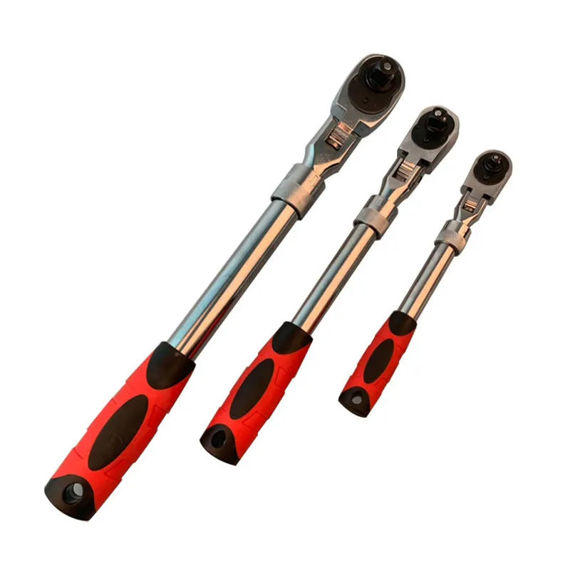 1/4 1/2 chave catraca 3/8 telescópica 72 dentes chave de soquete 180° chave de cabeça móvel ferramentas de oficina mecânica para carro