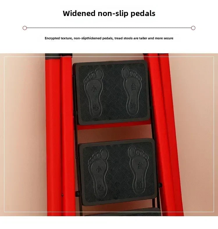 Escada, escada em ziguezague, escada dobrável, escada de três quatro cinco seis degraus, escada de engenharia de aço carbono espessada