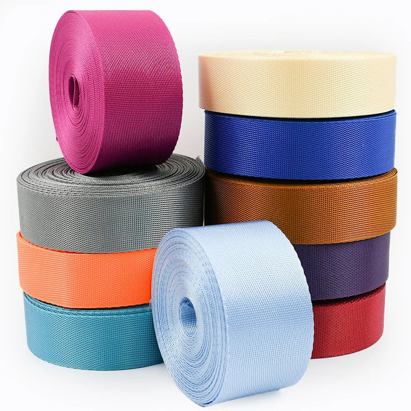 Fita de Nylon de 5M 20/25/32/38/50mm para Alça de Mochila, Coleira de Pet, Cinto de Segurança, Fita Decorativa