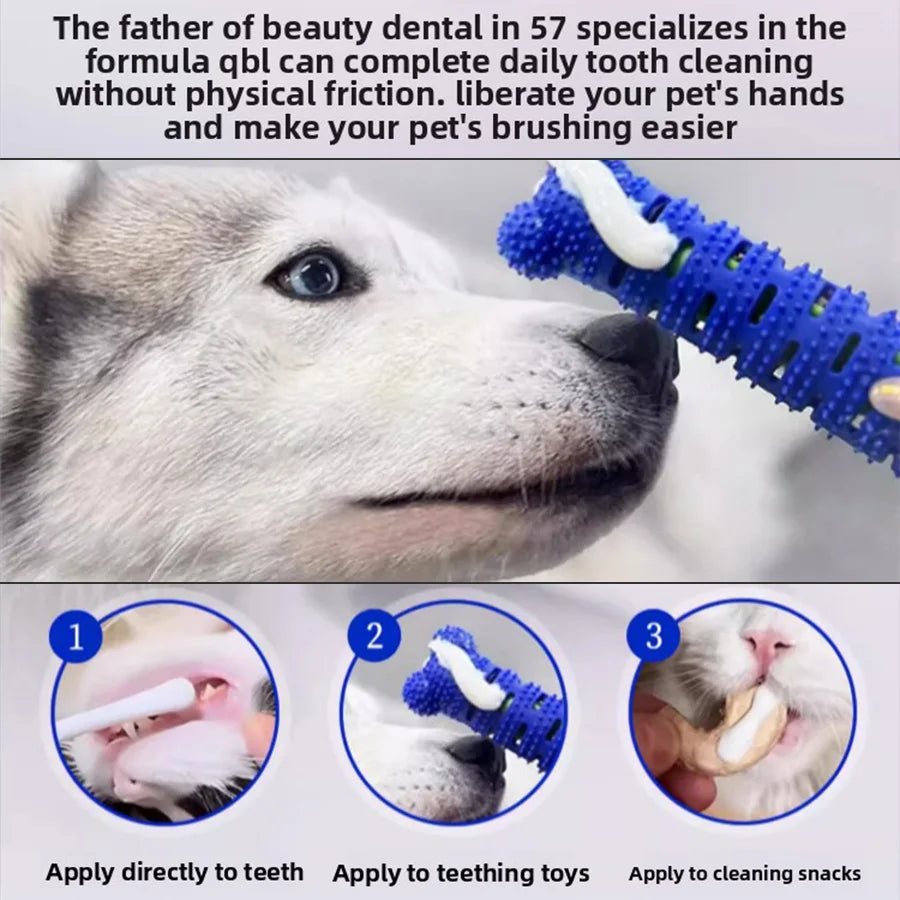 PetClear 120g de pasta de dente para animais de estimação com sabor de leite - remover tártaro, dentes limpos, refrescar a respiração, reduzir a placa para animais de estimação