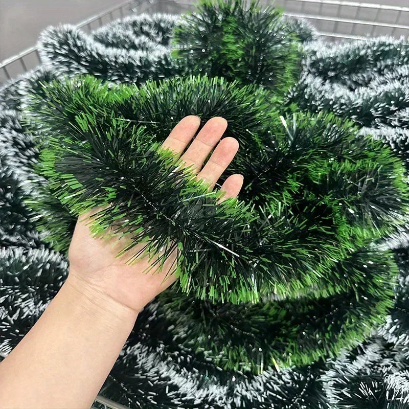 5M de fitas decorativas de Natal com laços, fita verde em forma de cana, guirlanda para pendurar na árvore de Natal, enfeites para projetos «faça você mesmo», decoração para festas e para a casa.