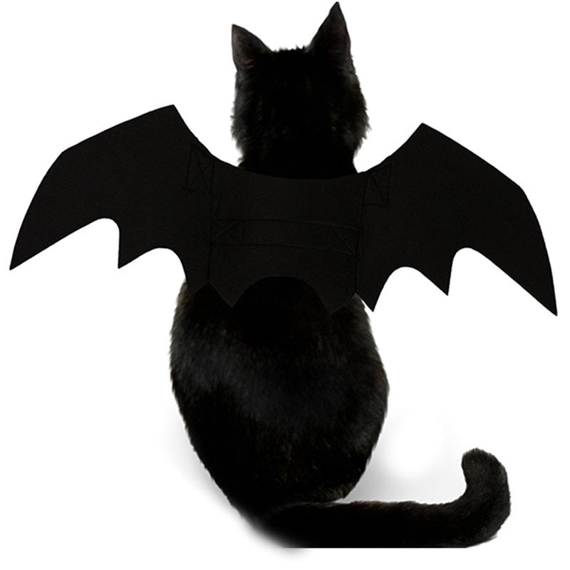 Roupas de Halloween para Animais de Estimação, Fantasia de Asas de Morcego Pretas para Gatos e Cães, Acessórios para Festa de Halloween