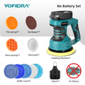 Polidora Automotiva Sem Fio YOFIDRA com 8 Velocidades Ajustáveis, Ferramenta Elétrica para Polimento, Lixamento e Selagem, Compatível com Bateria Makita 18-21V
