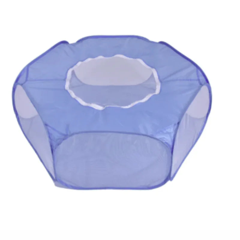 Transparente portátil pet gaiola tenda cão gato cercadinho aberto dobrável quintal cerca para hamster coelho cobaia pequena gaiola para animais de estimação