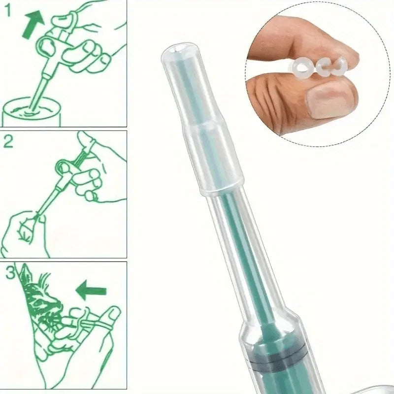 Dispensador de Comprimidos para Animais de Estimação Adequado para Gatos e Cães, Seringa para Medicamentos, Alimentador Oral de Comprimidos, Empurrador Simples de Comprimidos para Pets, Inclui 2 Opções de Ponta Macia