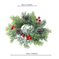 Natal vela grinalda mesa de jantar decorações clássico bagas vermelhas pinha peça central guirlanda multifuncional castiçal 2025