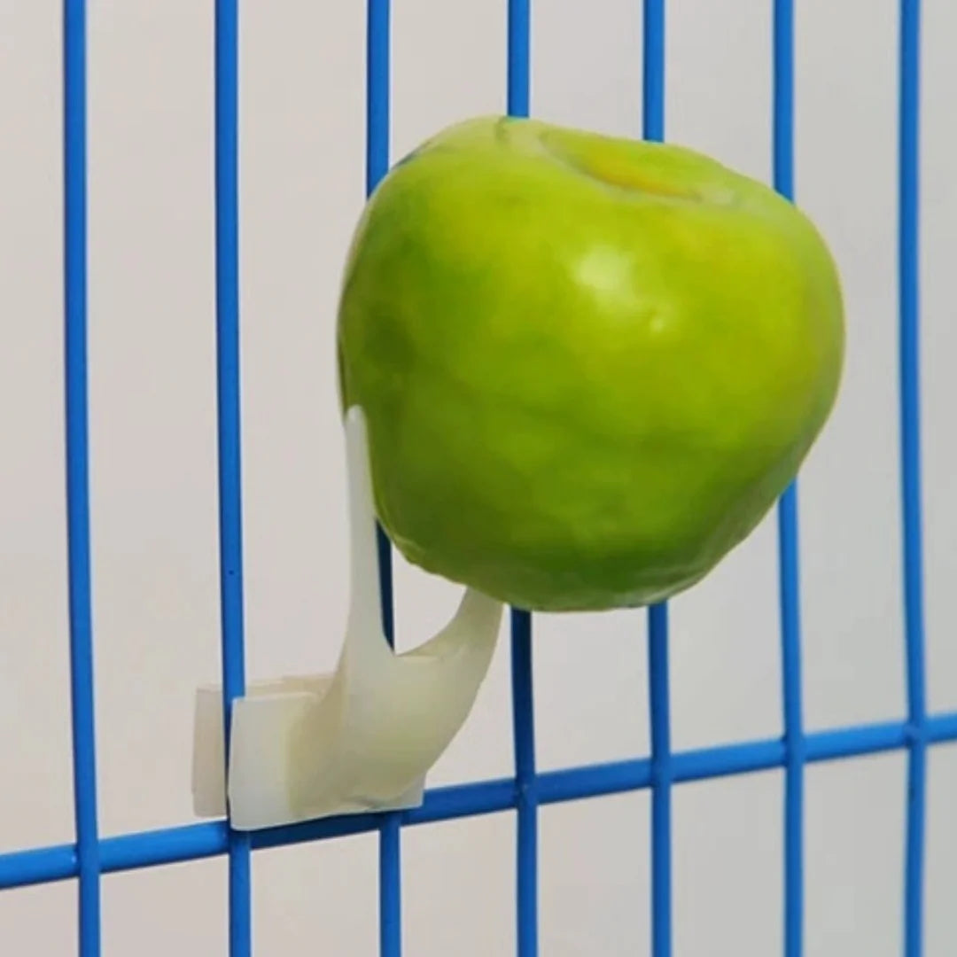 5 Garfos de Frutas Duráveis de Plástico para Gaiola de Pássaros, Acessórios para Alimentação de Papagaios, Suporte para Petiscos, Utensílios para Pássaros, Suprimentos Multifuncionais para Animais de Estimação