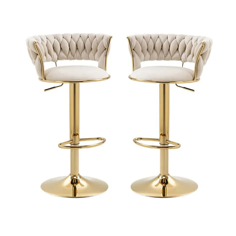 Bancos de bar modernos com pernas douradas, altura ajustável, banco de bar minimalista italiano, designer ergonômico, mama sandalyesi, móveis de cozinha