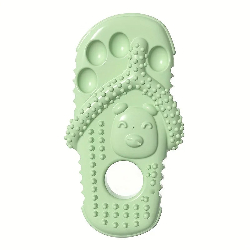 Chinelos para mordida de cães, brinquedos para animais de estimação, para mordiscar gatos e cães, com pontas salientes, para limpeza e afiação dos dentes, brinquedos de TPR com som, brinquedo para animais de estimação