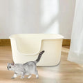 Bandejas de areia para animais de estimação com lados altos, suprimentos para animais de estimação, panela grande à prova de respingos, vaso sanitário para animais pequenos, gatinho, hamsters, gatinho, coelho