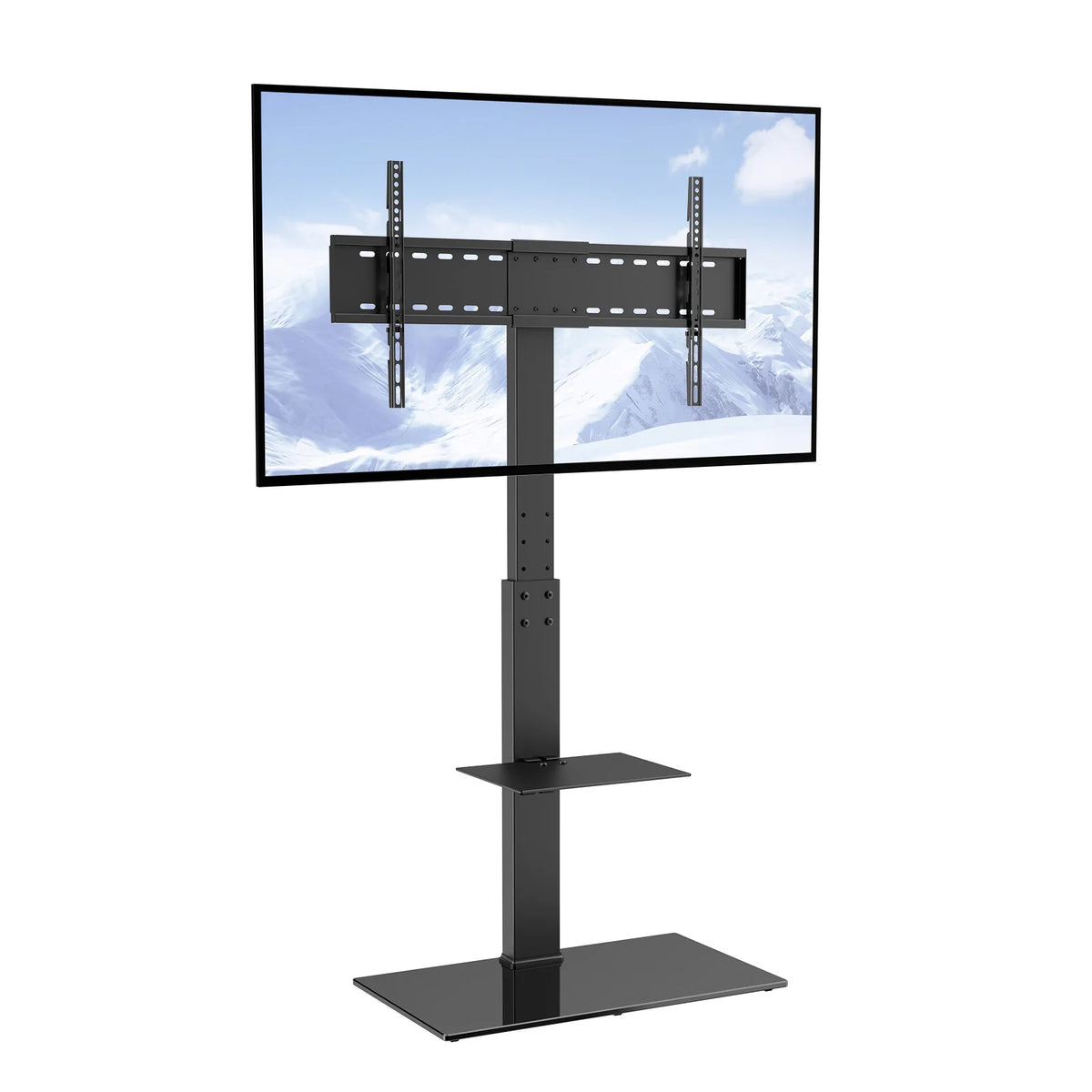 SucceBuy Suporte de TV giratório alto para TV de 32 a 85 polegadas Suporte de TV portátil com altura ajustável Max VESA 600 x 800 mm
