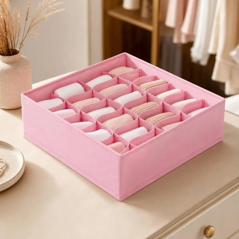 Organizadores de Roupa Íntima para Armários e Gavetas, Organizador de Sutiãs e Roupas para Guarda-Roupa, Caixa de Armazenamento Dobrável para Meias e Calças