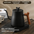 Chaleira Elétrica Gooseneck 1L: Controle Inteligente de Temperatura para Café Coado, Aquecimento Rápido em Aço Inoxidável, 110V e 220V