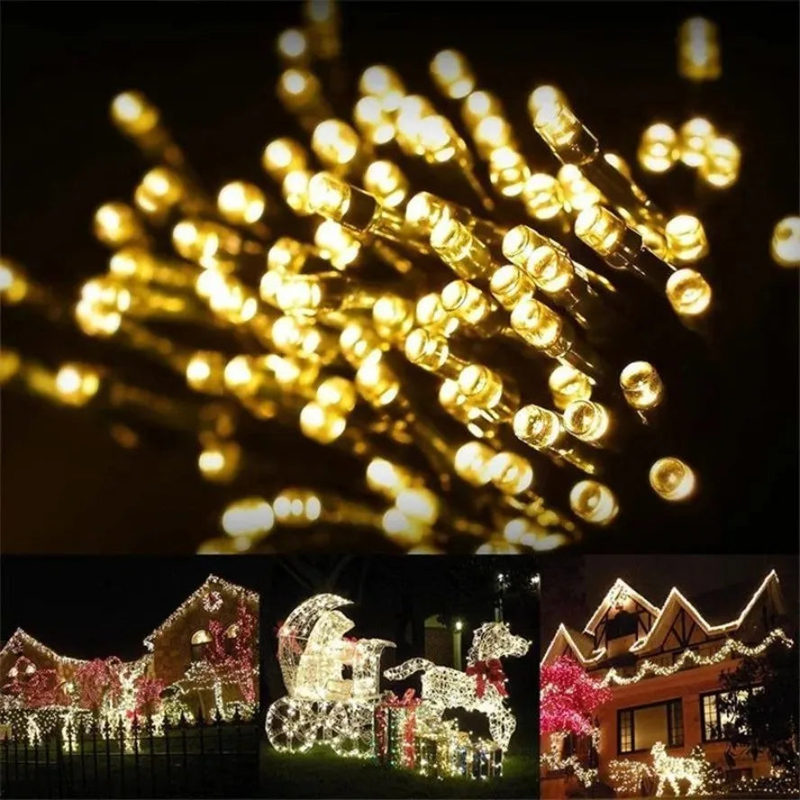 32m 22m 12m led luzes de corda solares vários modos painéis solares natal luzes ao ar livre à prova dwaterproof água estrelado luzes de fadas de natal