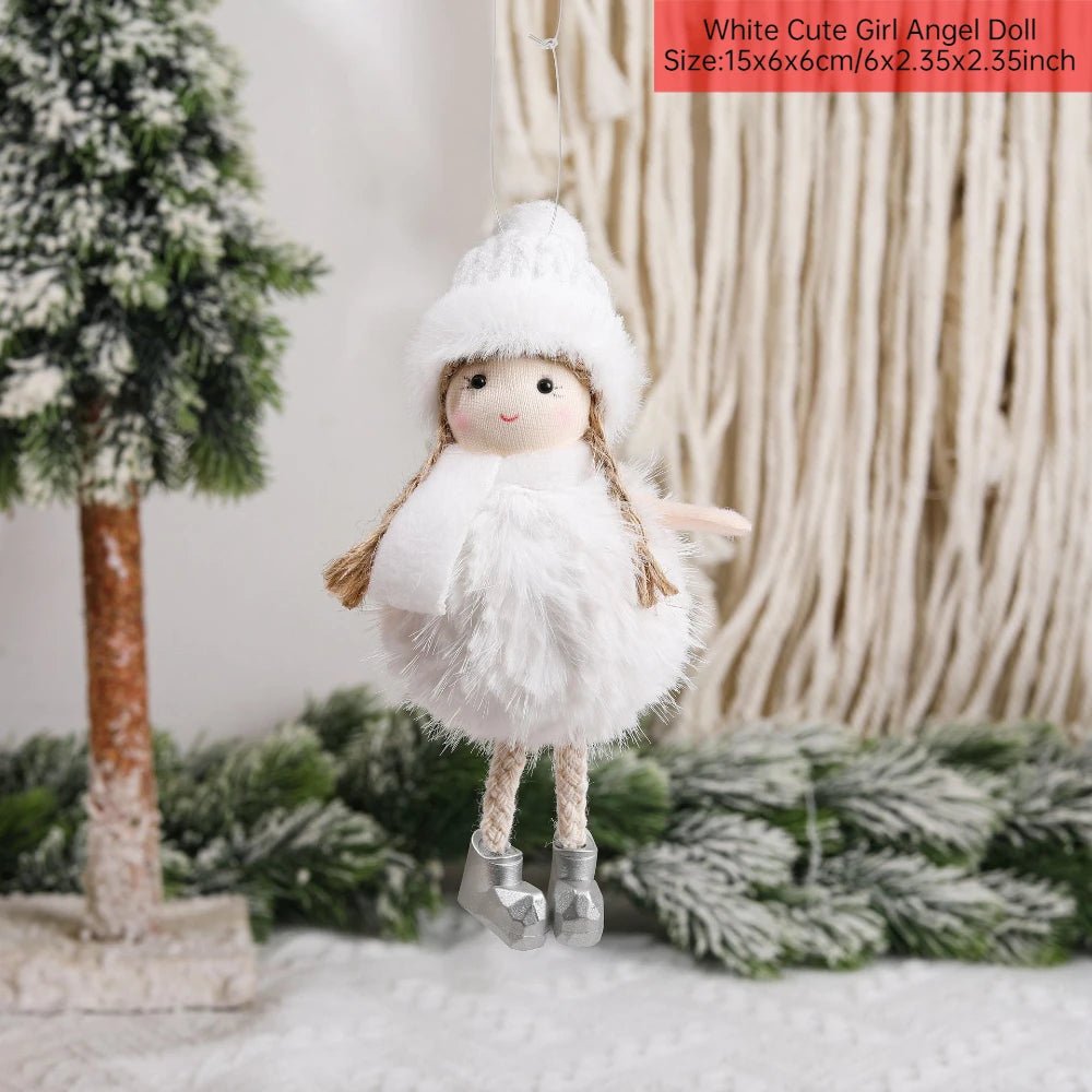 Ano novo 2024 natal anjo bonecas árvore de natal pingente ornamentos navidad 2022 decoração de natal para casa presentes natal noel deco