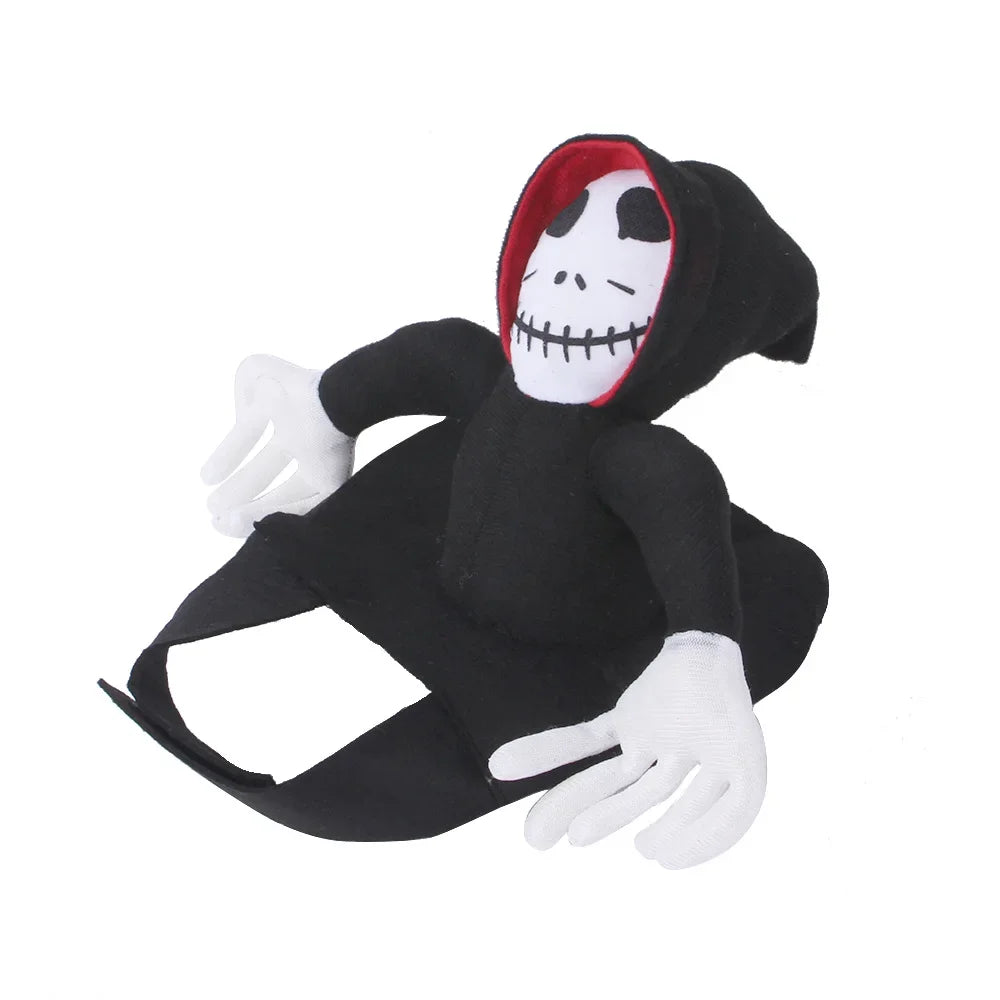 Fantasia de Halloween para Cães de Estimação, Estilo Esqueleto Ceifador, Roupa de Cosplay para Cães, Traje Engraçado para Cães de Médio e Grande Porte, Vestido de Festa para Cães