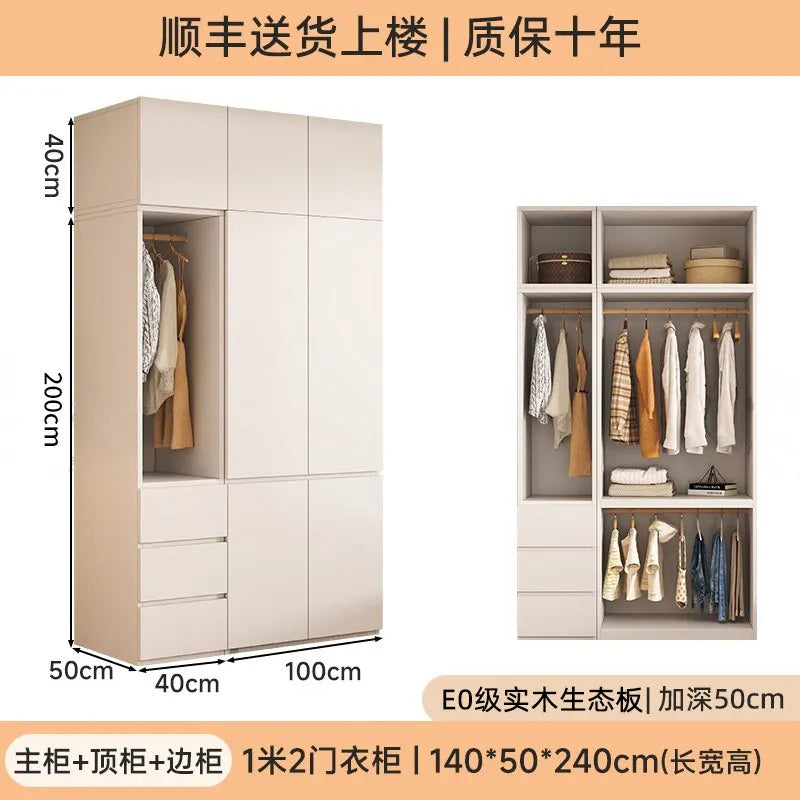 Guarda-roupa Armário com Gavetas e Prateleiras para Organização Doméstica, Armário de Canto Solteiro para Sala de Estar Kasa & Pet Store