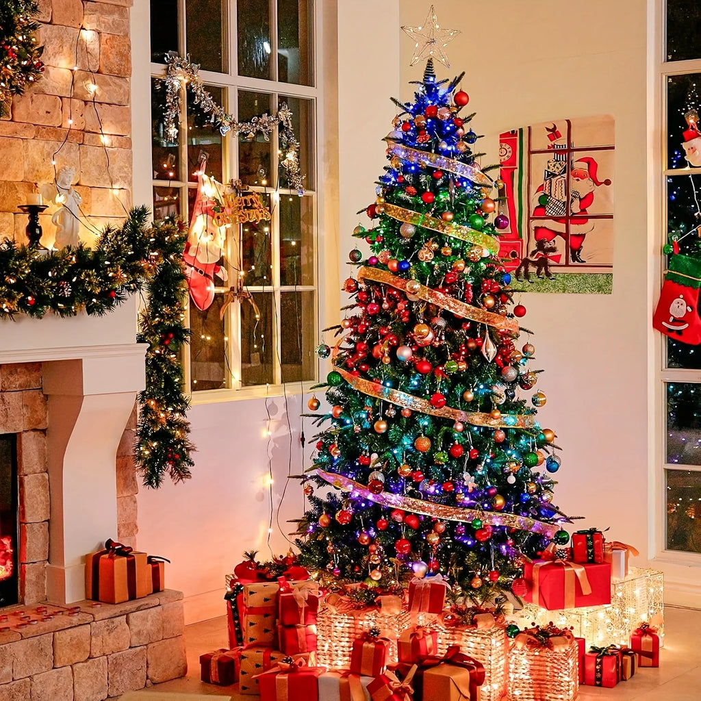 Luz decorativa para árvore de Natal, luz de ambiente alimentada por USB, adequada para uso interno e externo, decoração de Natal e feriados.