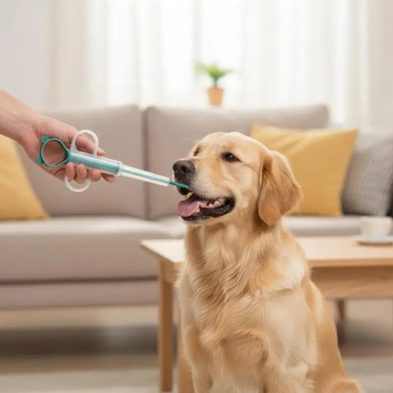 Dispensador de Comprimidos para Animais de Estimação com Ponta Macia, Aplicador de Remédios para Cães e Gatos com Êmbolo Ergonômico, Ferramenta de Alimentação para Pequenos Animais